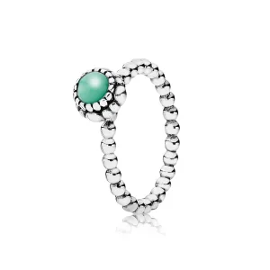 (imagem para) Anel PANDORA de Prata, birthstone-Maio, chrysoprase - 190854CH