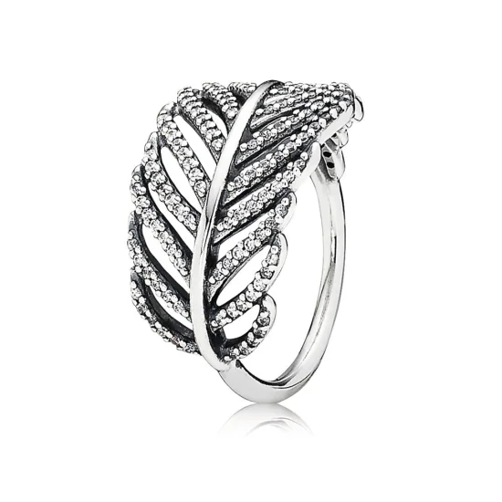 (imagem para) Anel PANDORA de Prata, micro bead-set cubic zirconia - 190886CZ