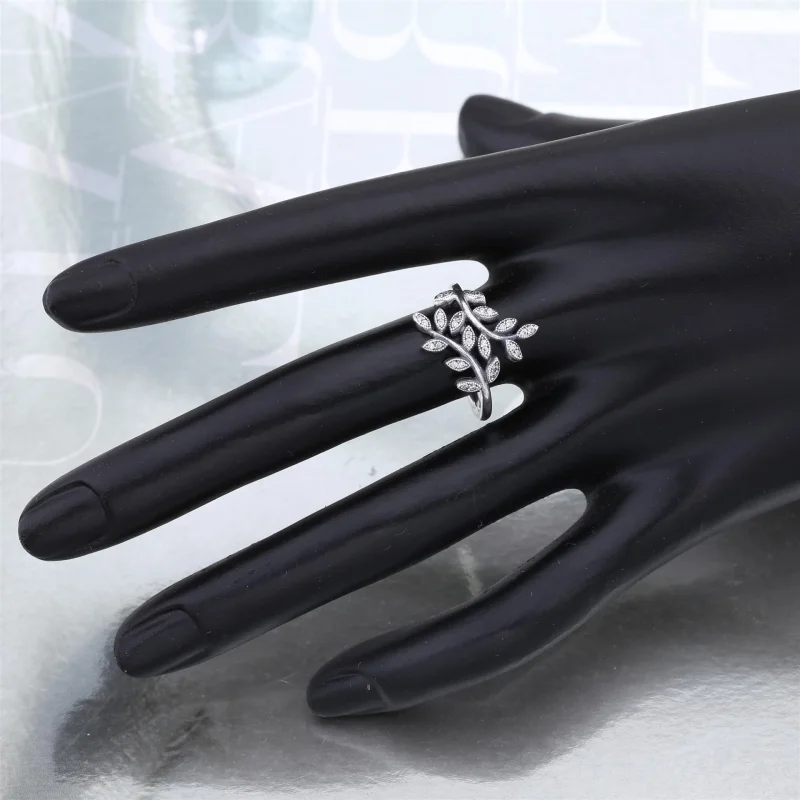 (imagem para) Anel PANDORA de Prata Folhas Encantadas - 190921CZ - Visualizar 4