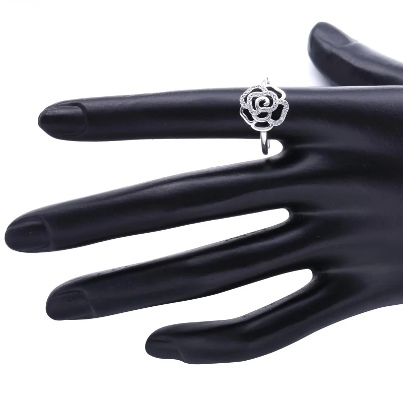 (imagem para) Anel PANDORA Pequena Rosa Brilhante - 190949CZ - Visualizar 4