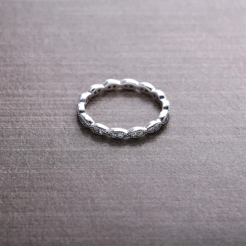 (imagem para) Anel PANDORA de Prata Delicadas Folhas Encantadas - 190923CZ - Visualizar 3