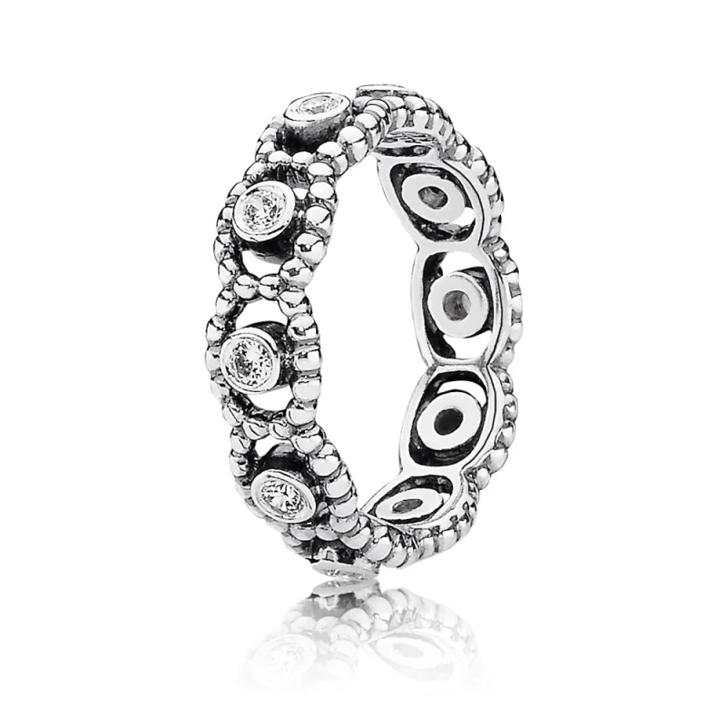 (imagem para) Anel PANDORA de Prata com Zircônia Cúbica - 190881CZ