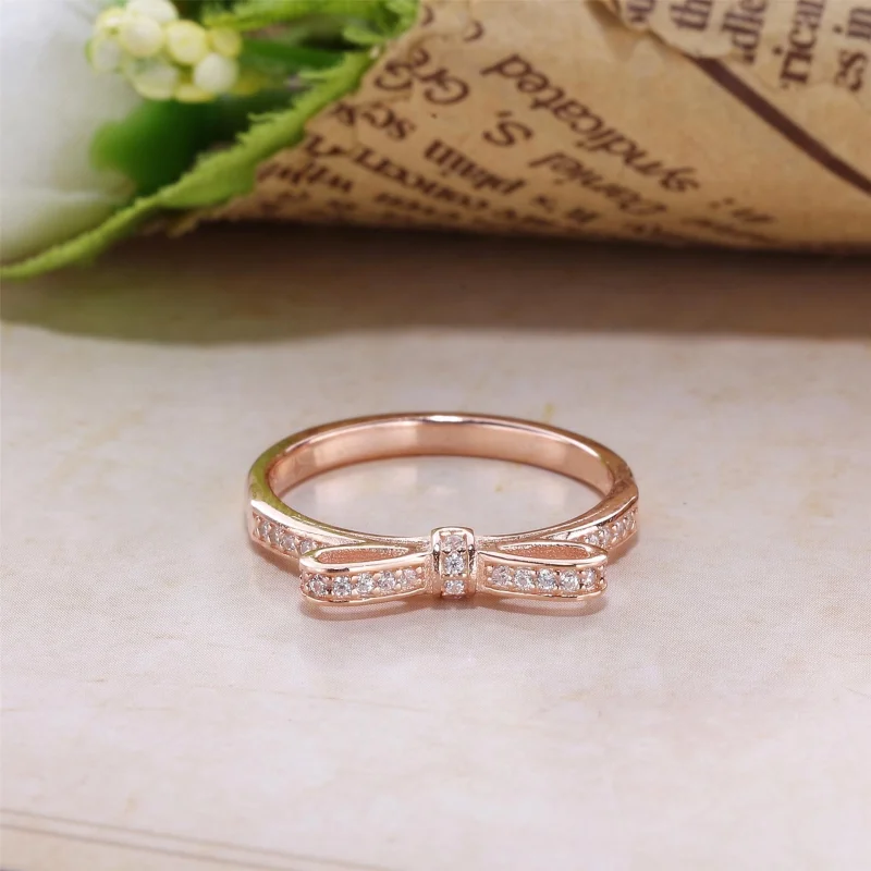(imagem para) Bow PANDORA Rose ring com Zircônia Cúbica - 180906CZ - Visualizar 2