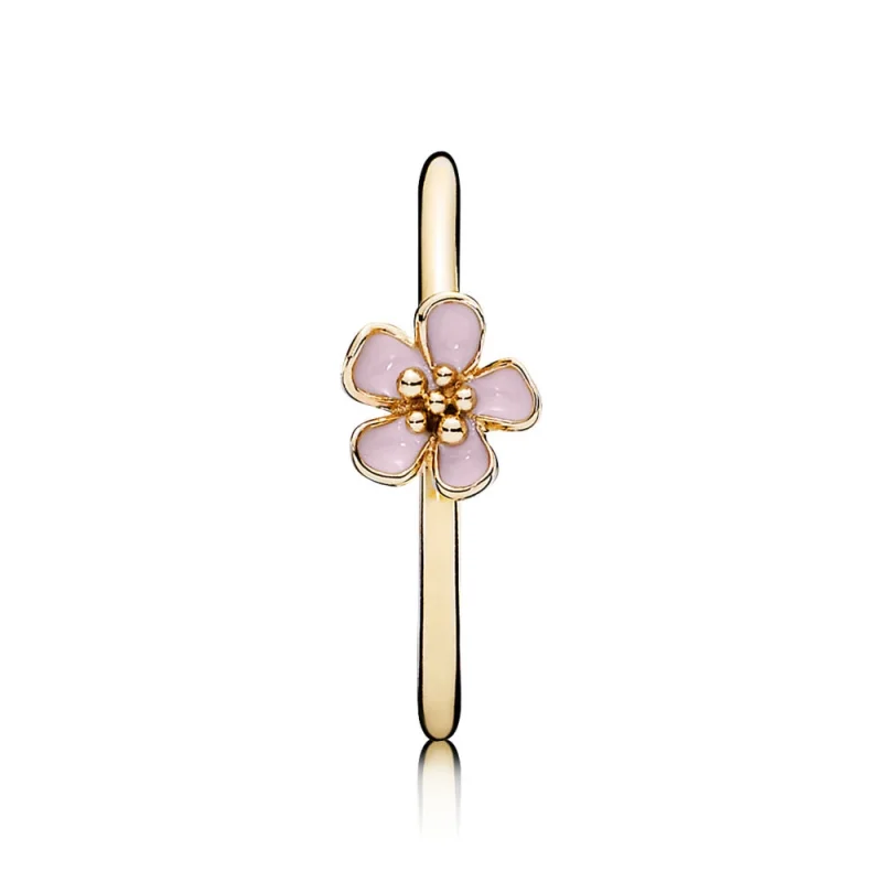 (imagem para) Gold ring with pink enamel - 150174EN40 - Anéis - Visualizar 2