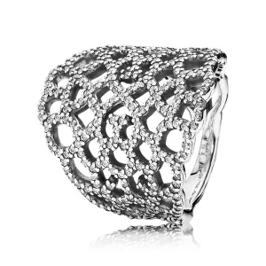 (imagem para) Lace Anel PANDORA de Prata com Zircônia Cúbica - 190907CZ