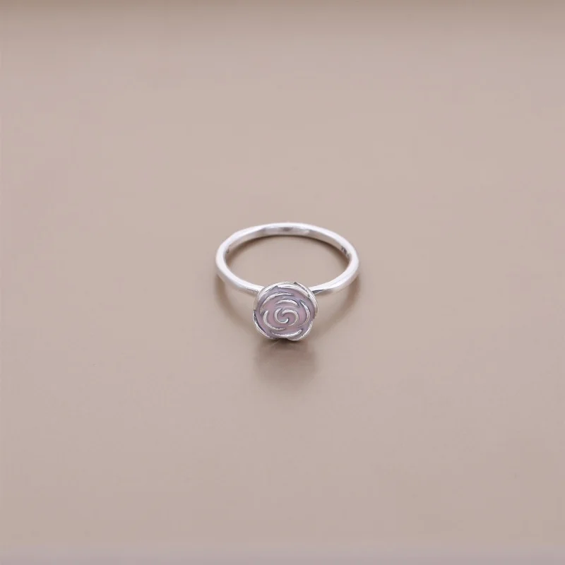 (imagem para) Rose Anel PANDORA de Prata with pink enamel - 190905EN40 - Visualizar 2