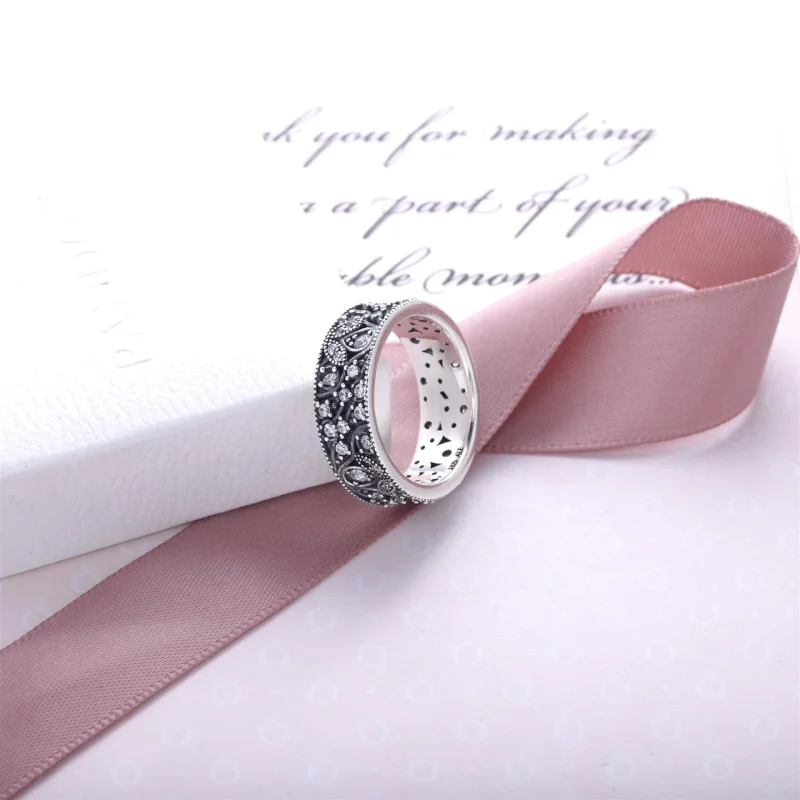 (imagem para) Shimmering Leaves Ring - 190965CZ - Visualizar 3
