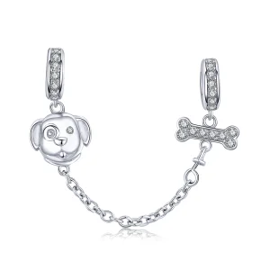 (imagem para) Pandora Style Adorable Puppy Safety Chain - SCC1434