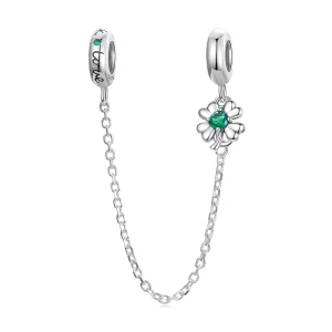 (imagem para) Pandora Style Four Leaf Clover Safety Chain - SCC2372