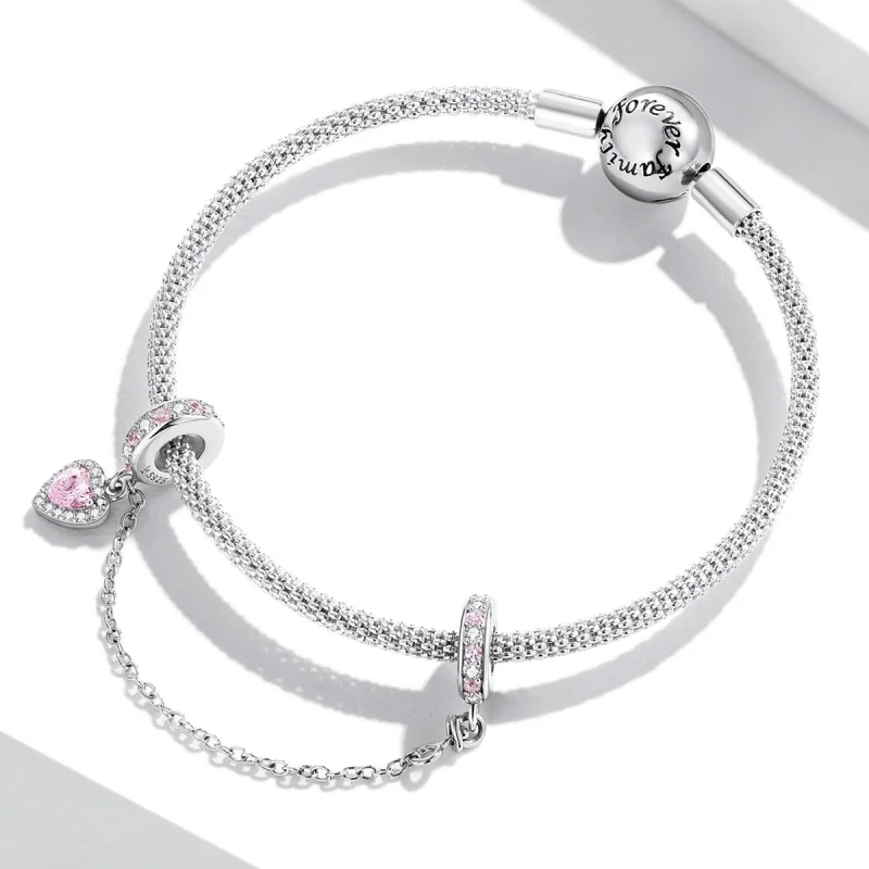 (imagem para) Pandora Style Love Safety Chain - SCC2125 - Visualizar 3