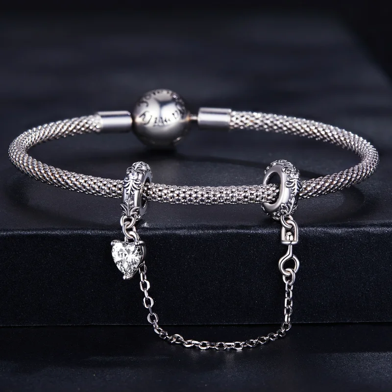 (imagem para) Pandora Style Retro Pattern Safety Chain - SCC2407 - Visualizar 3