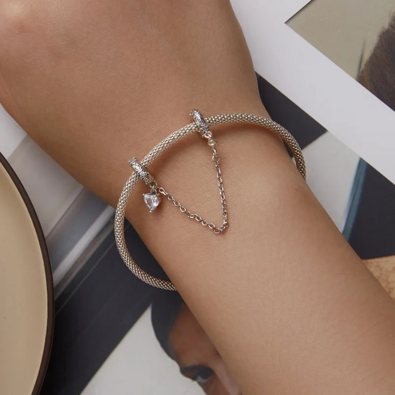 (imagem para) Pandora Style Retro Pattern Safety Chain - SCC2407 - Visualizar 5