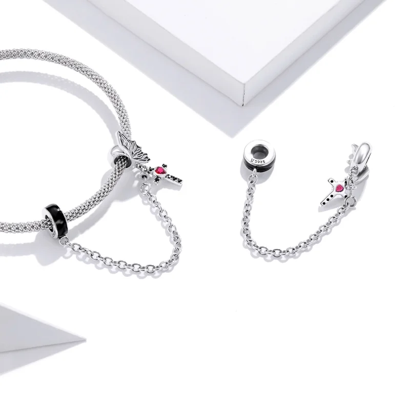 (imagem para) Corrente de Segurança Cruz alada estilo Pandora - SCC1781 - Visualizar 4