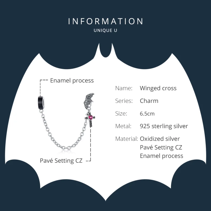 (imagem para) Corrente de Segurança Cruz alada estilo Pandora - SCC1781 - Visualizar 6