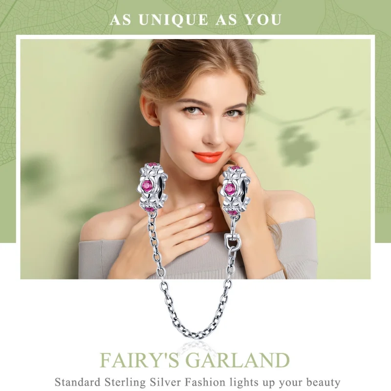 (imagem para) Corrente de Segurança Fada da fada estilo Pandora - BSC035 - Visualizar 6