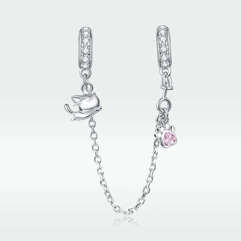 (imagem para) Corrente de Segurança Gato e garra estilo Pandora - BSC243 - Visualizar 5