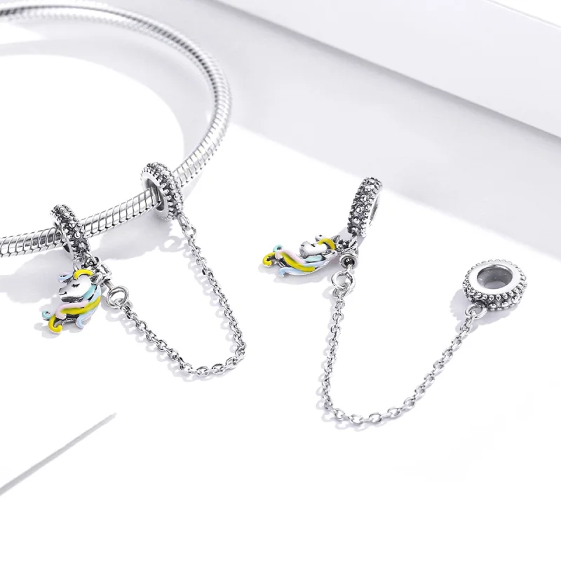 (imagem para) Corrente de Segurança Pônei colorido estilo Pandora - SCC1571 - Visualizar 4