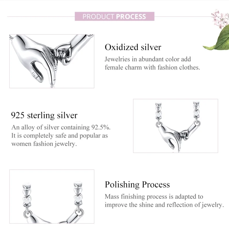 (imagem para) Separador De mãos dadas estilo Pandora - SCC1700 - Visualizar 8