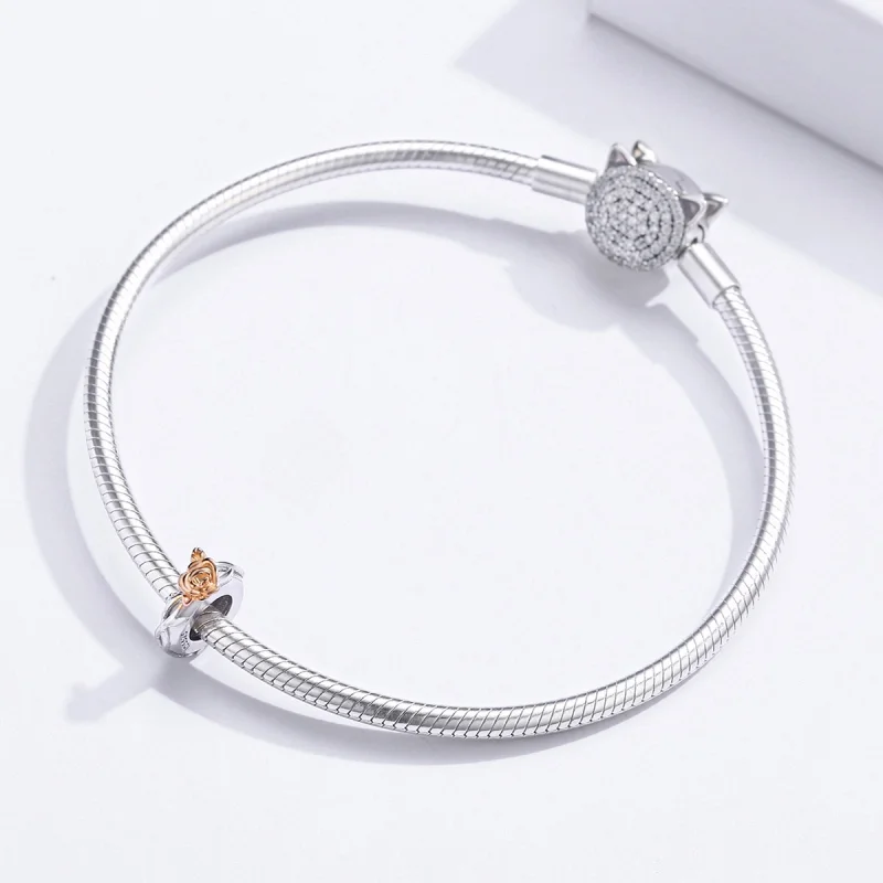 (imagem para) Separador Dois tons Lover Rose Flowers estilo Pandora - BSC146 - Visualizar 3