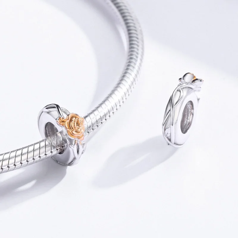 (imagem para) Separador Dois tons Lover Rose Flowers estilo Pandora - BSC146 - Visualizar 4