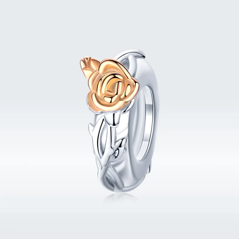 (imagem para) Separador Dois tons Lover Rose Flowers estilo Pandora - BSC146 - Visualizar 5