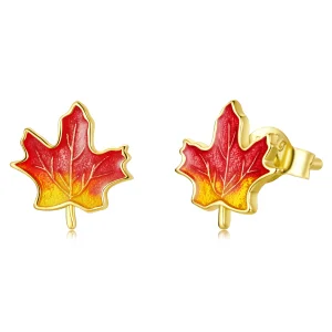 (imagem para) Pandora Style Autumn - Maple Leaf Stud Earrings - SCE1244