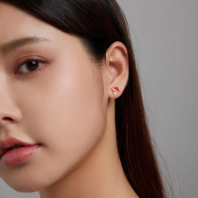 (imagem para) Pandora Style Autumn - Mushrooms Stud Earrings - SCE1245 - Visualizar 4