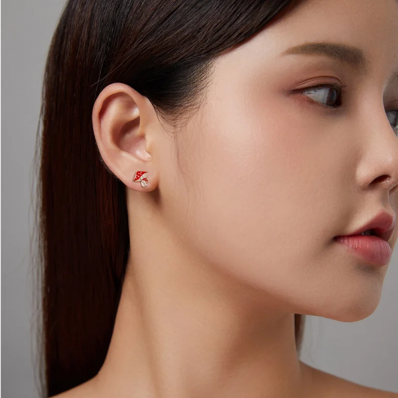 (imagem para) Pandora Style Autumn - Mushrooms Stud Earrings - SCE1245 - Visualizar 5