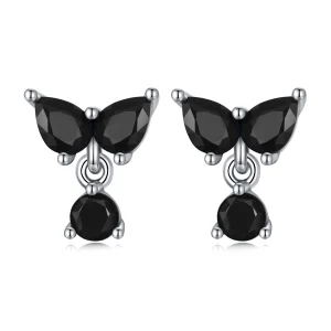 (imagem para) Pandora Style Black Zircon Stud Earrings - SCE1507