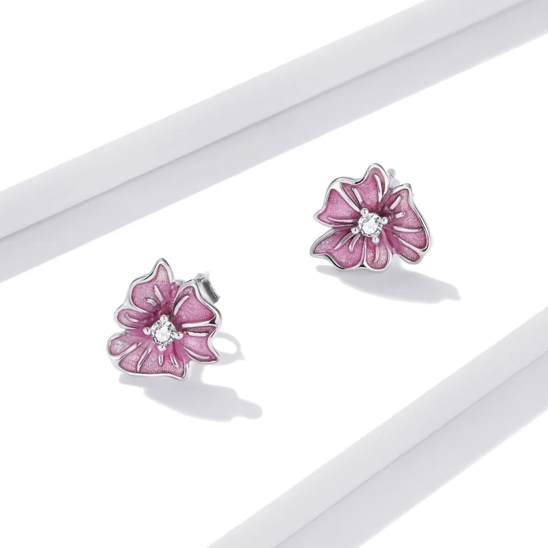 (imagem para) Pandora Style Blooming Stamens Stud Earrings - BSE471 - Visualizar 2