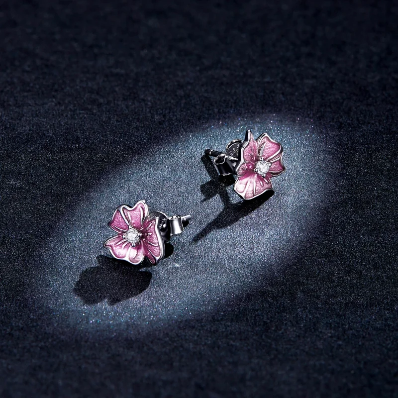 (imagem para) Pandora Style Blooming Stamens Stud Earrings - BSE471 - Visualizar 5