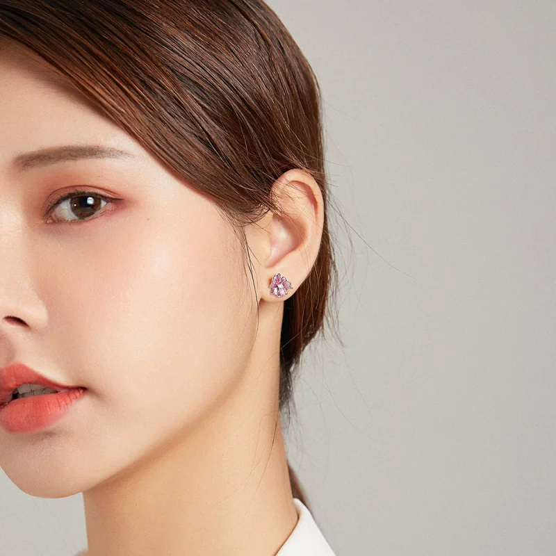 (imagem para) Pandora Style Blooming Stamens Stud Earrings - BSE471 - Visualizar 7