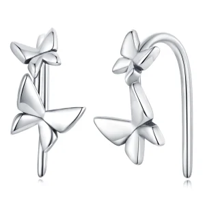 (imagem para) Pandora Style Butterfly Stud Earrings - SCE1501