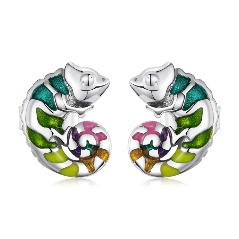 (imagem para) Pandora Style Chameleon Stud Earrings - BSE587