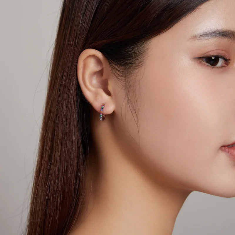 (imagem para) Pandora Style Christmas Cane Stud Earrings - SCE1167-A - Visualizar 6