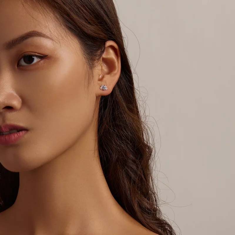 (imagem para) Pandora Style Colorful Spider Stud Earrings - BSE561 - Visualizar 6