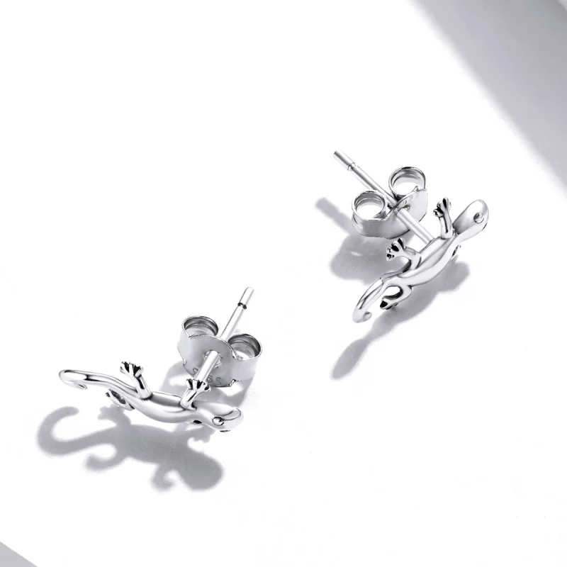 (imagem para) Pandora Style Creative Gecko Stud Earrings - SCE1292 - Visualizar 4