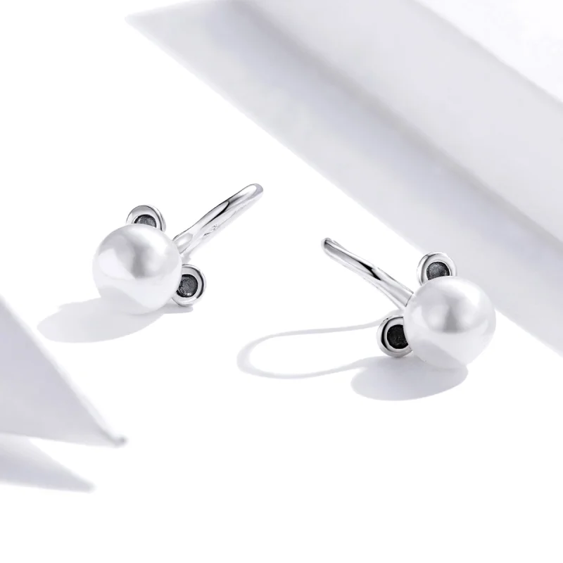 (imagem para) Pandora Style Cute Bear Stud Earrings - SCE918 - Visualizar 2