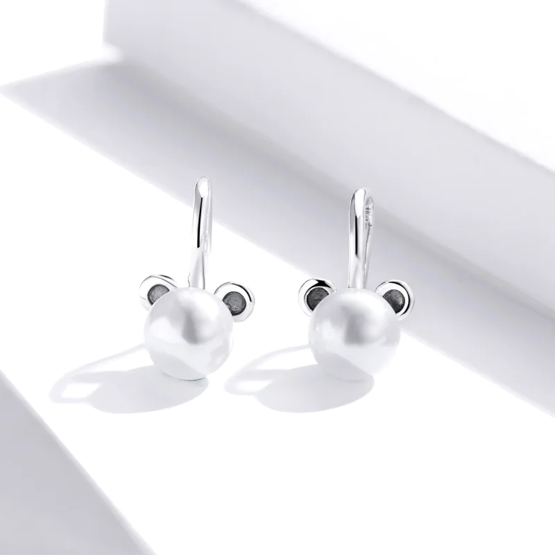(imagem para) Pandora Style Cute Bear Stud Earrings - SCE918 - Visualizar 4