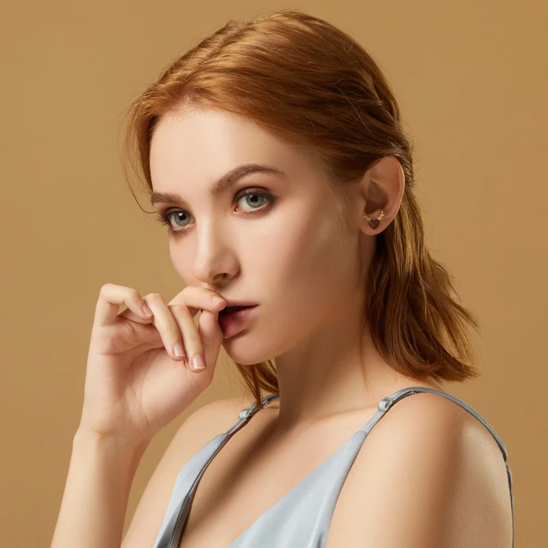 (imagem para) Pandora Style Deer Love Stud Earrings - BSE313 - Visualizar 7