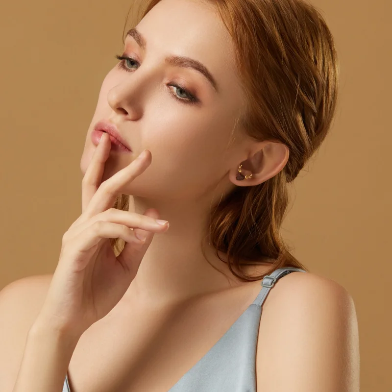 (imagem para) Pandora Style Deer Love Stud Earrings - BSE313 - Visualizar 8