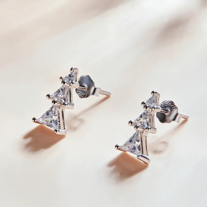 (imagem para) Pandora Style Delicate Christmas Tree Stud Earrings - SCE1268-A - Visualizar 2