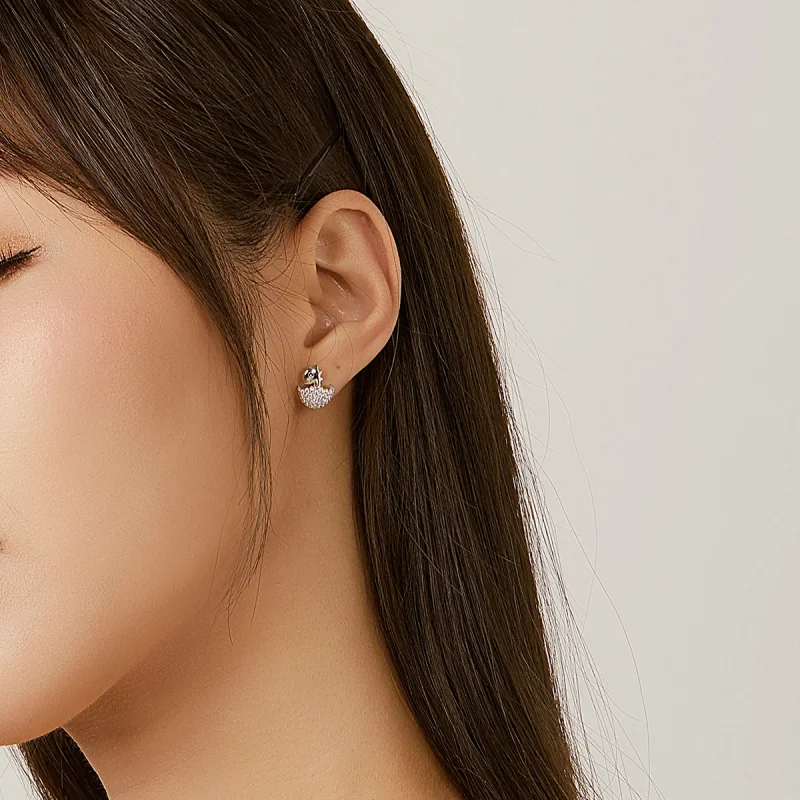 (imagem para) Pandora Style Dinosaur Baby Stud Earrings - BSE354 - Visualizar 6