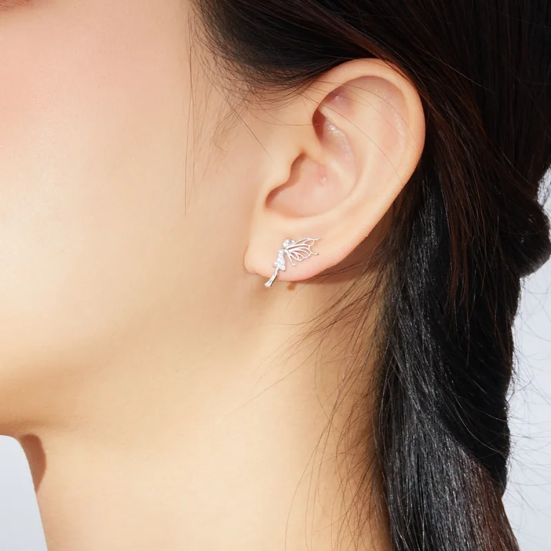 (imagem para) Pandora Style Flower Elf Stud Earrings - BSE338 - Visualizar 6