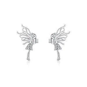 (imagem para) Pandora Style Flower Elf Stud Earrings - BSE338