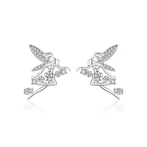 (imagem para) Pandora Style Flower Elf Stud Earrings - BSE341