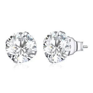 (imagem para) Pandora Style Four Claw Zircon Stud Earrings - BSE166