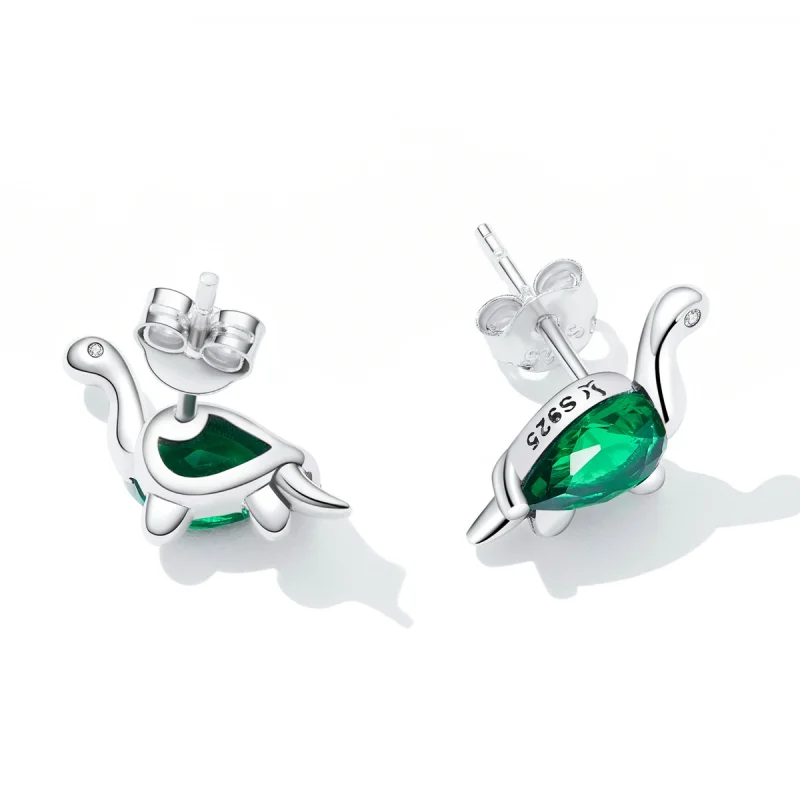 (imagem para) Pandora Style Fun Dinosaur Stud Earrings - SCE1379 - Visualizar 4