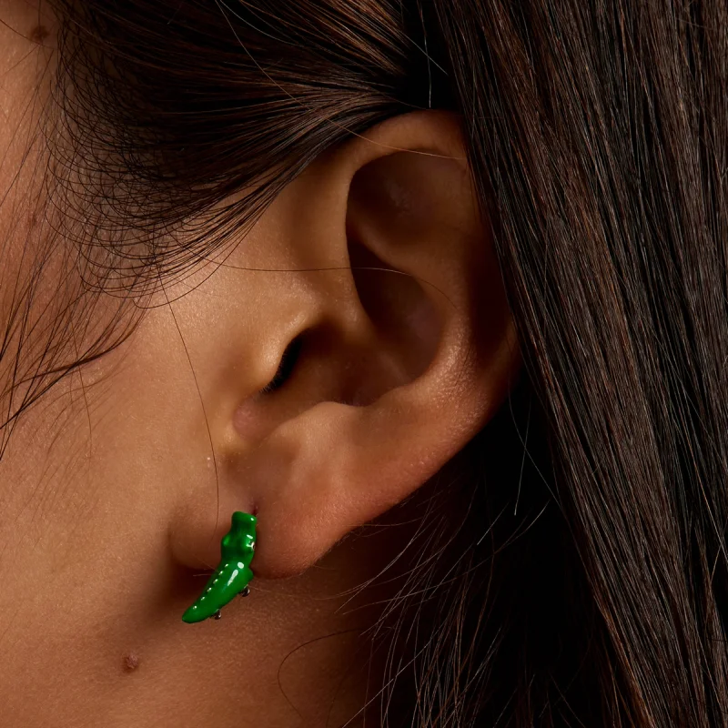 (imagem para) Pandora Style Funny Little Crocodile Stud Earrings - BSE562 - Visualizar 7