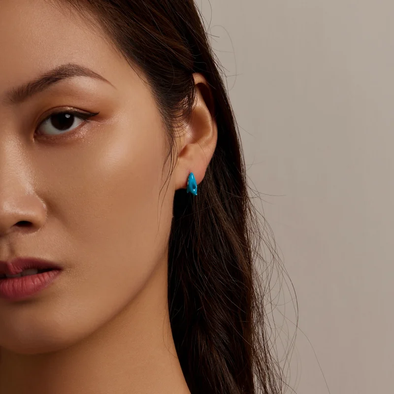 (imagem para) Pandora Style Funny Little Shark Stud Earrings - BSE563 - Visualizar 6